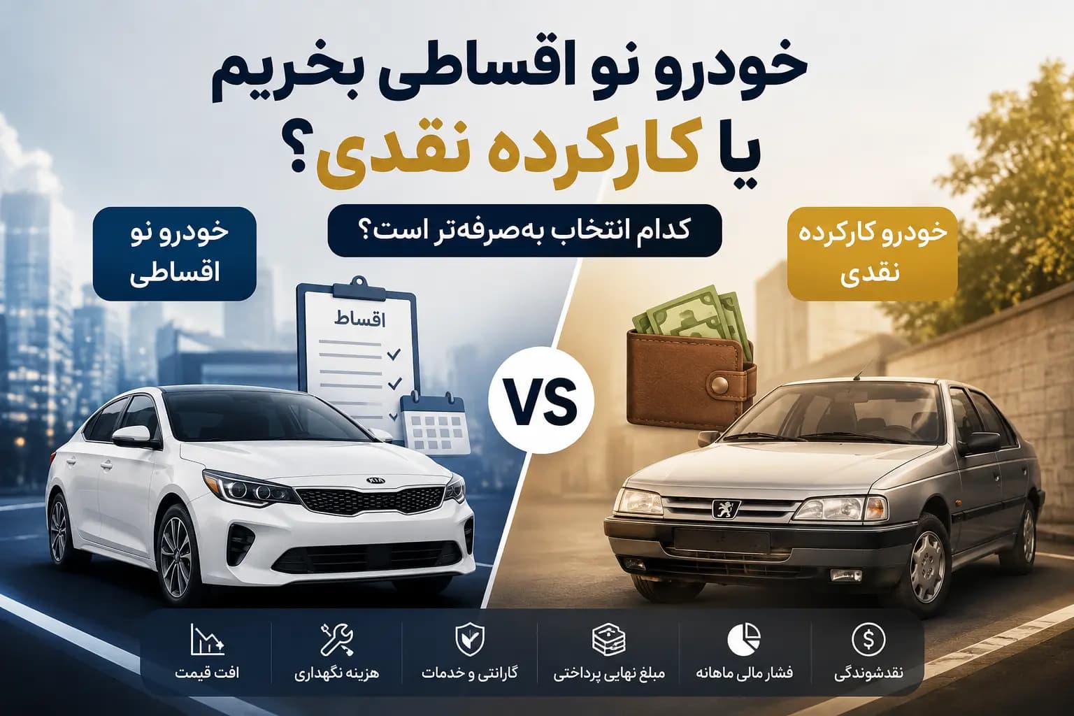 خودرو اقساطی نو یا کارکرده نقدی؛ کدام به‌صرفه‌تر است؟