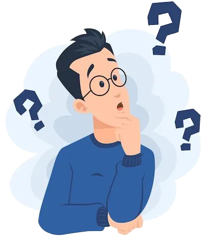 تصویر یک مرد که سوال دارد