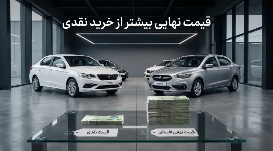 قیمت نهایی بیشتر از خرید نقدی